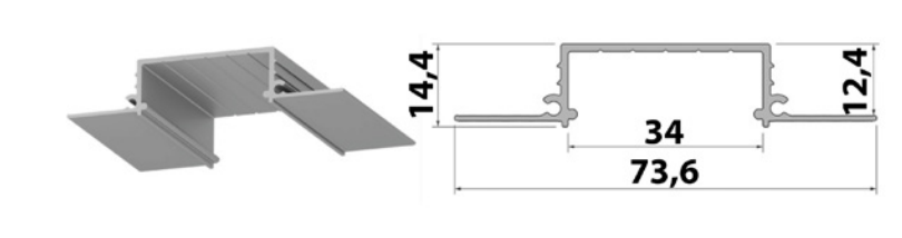 Profil Aluminiowy LED ACTIVE 30mm , do Karton Gips 1mb