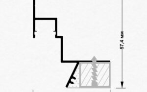 Profil do sufitów KG dystansowy ALU, Czarny, 1mb